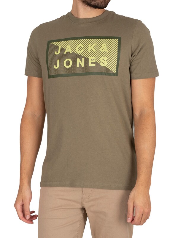 Jack & Jones Core Shawn Graphic Slim T-Shirt - Deep Lichen Green