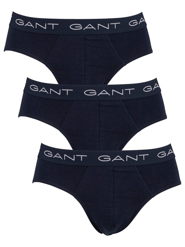 GANT 3 Pack Cotton Stretch Briefs - Black