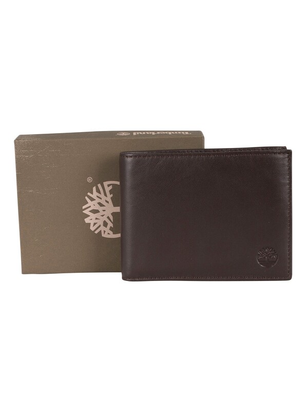 Timberland Bifold Leather Wallet - Dark Brown