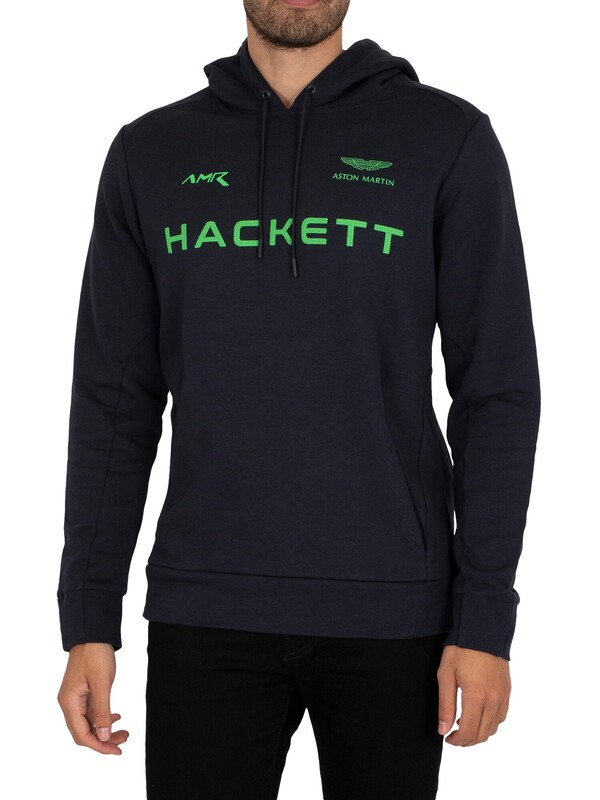 Hackett London AMR Graphic Pullover Hoodie - Navy