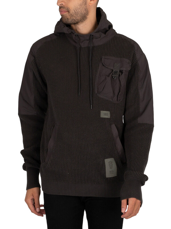 G-Star Woven Mix Hooded Knit - Cloack