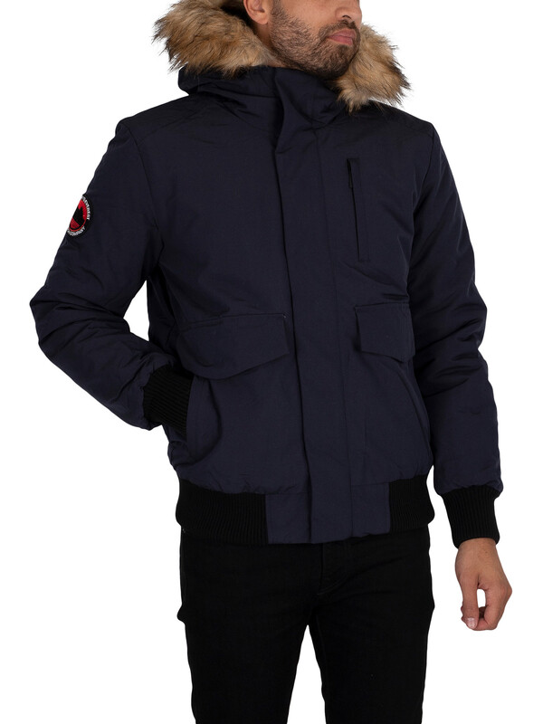 Superdry Everest Bomber Parka Jacket - Nordic Chrome Navy
