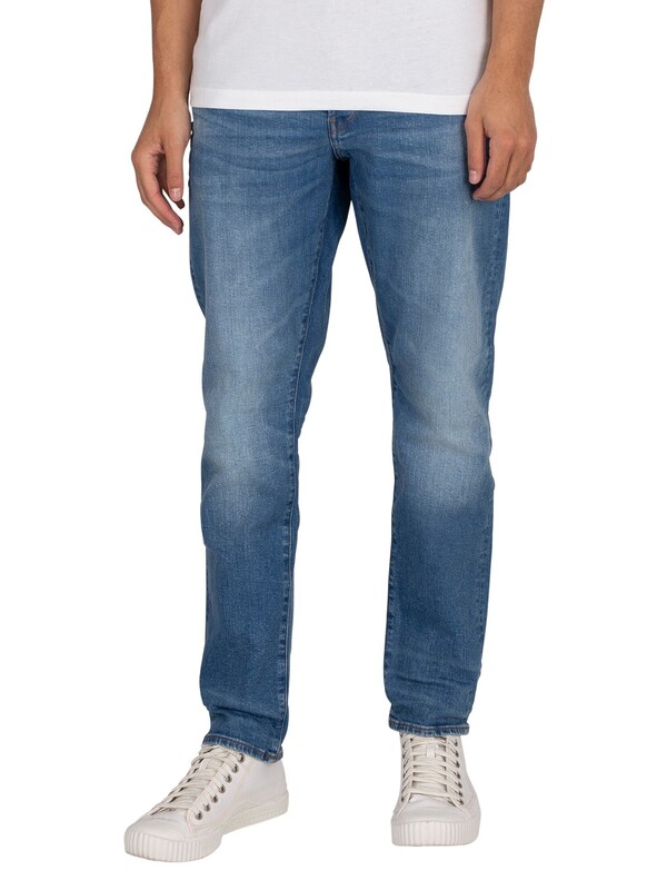 G-Star RAW 3301 Straight Tapered Jeans - Worn In Azure