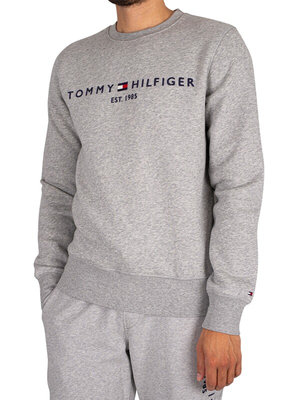 Tommy Hilfiger Logo Graphic Sweatshirt - Light Grey Heather