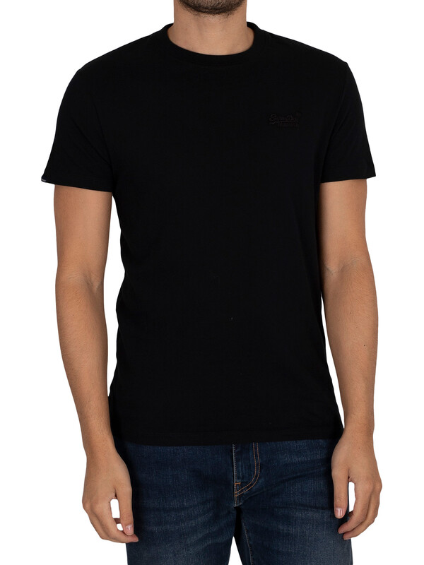 Superdry Vintage Logo Embroidered T-Shirt - Black