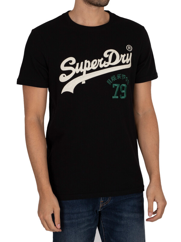 Superdry Vintage Logo Interest T-Shirt - Black