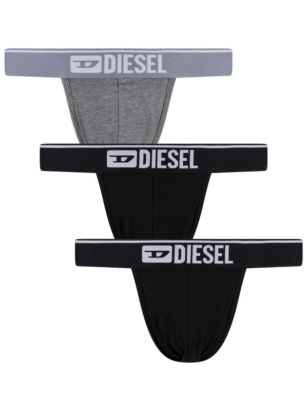 Diesel 3 Pack Jocky Jockstraps - Black/Black/Grey