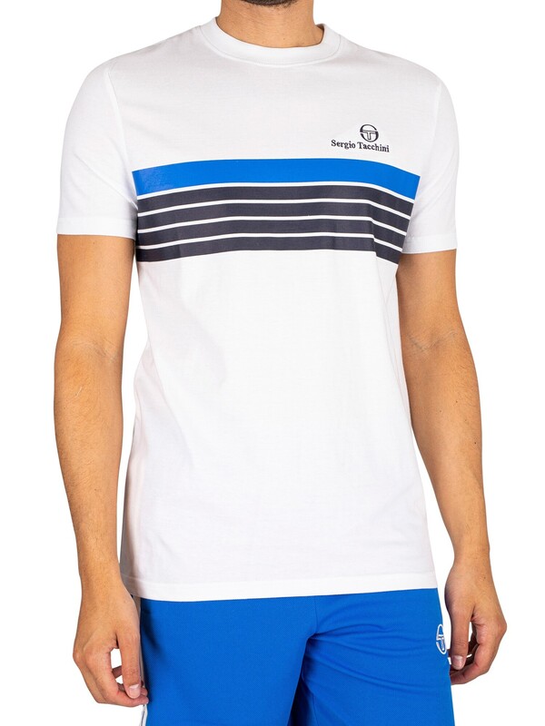 Sergio Tacchini Magnus T-Shirt - White/Night Sky/Palace Blue