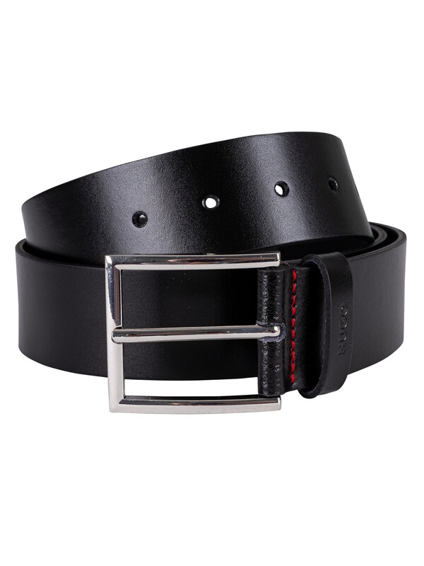 HUGO Giaspo Leather Belt - Black