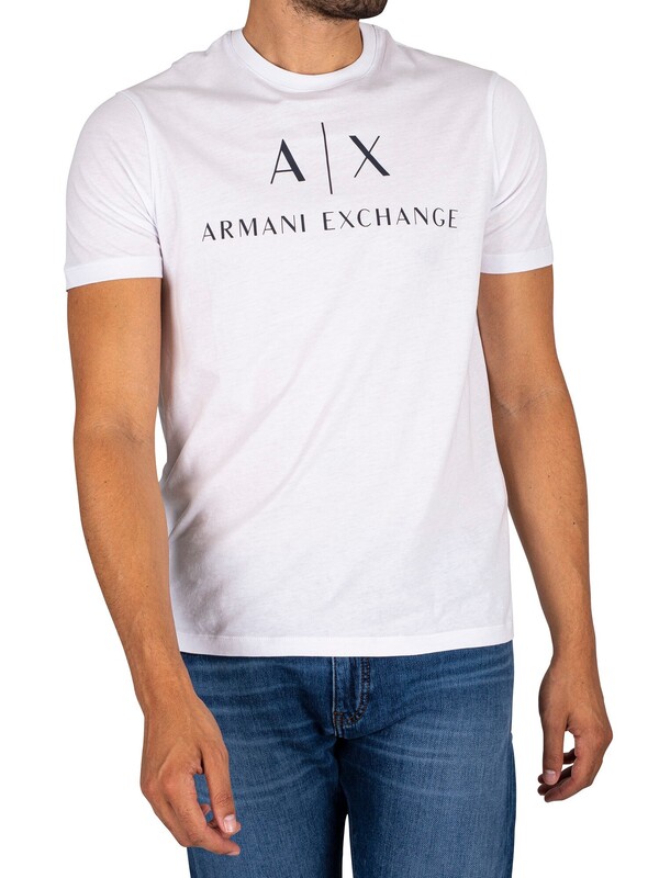Armani Exchange Printed Logo T-Shirt - White