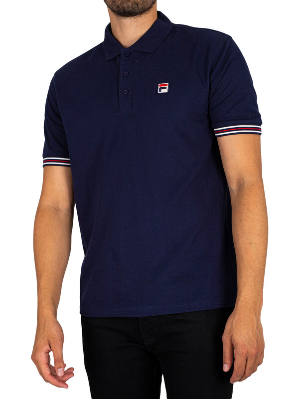 Fila Omari Stripe Polo Shirt - Navy