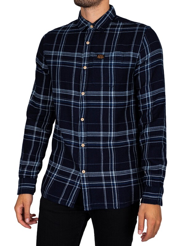 Superdry Workwear Shirt - Indigo Flannel Check