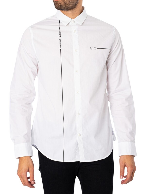Armani Exchange Regular Woven Shirt - White