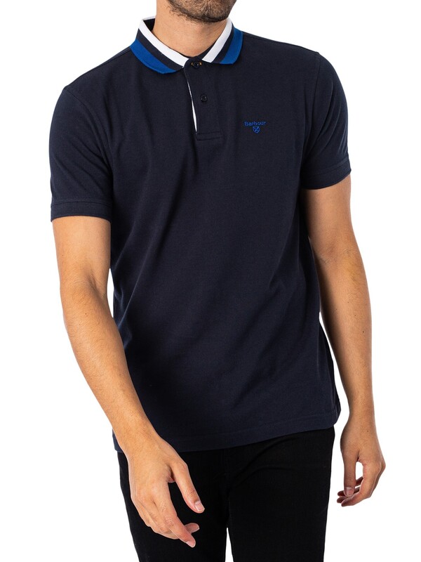 Barbour Hawkeswater Tipped Polo Shirt - Navy