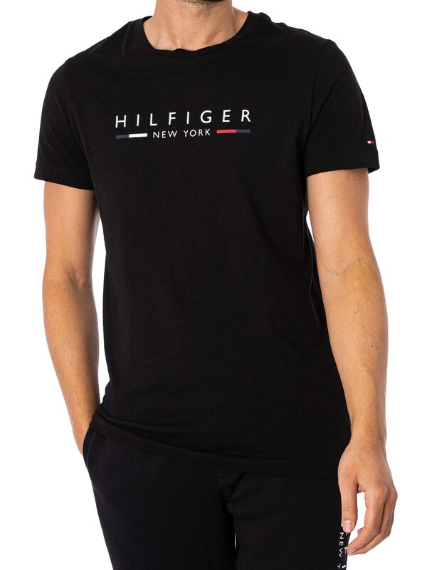 Tommy Hilfiger Slim New York Graphic T-Shirt - Black