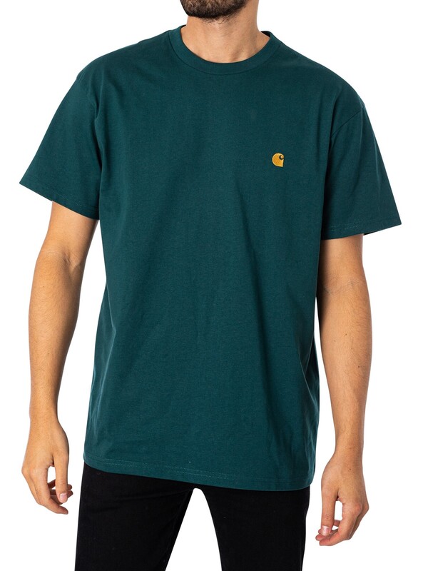 Carhartt WIP Chase T-Shirt - Botanic/Gold