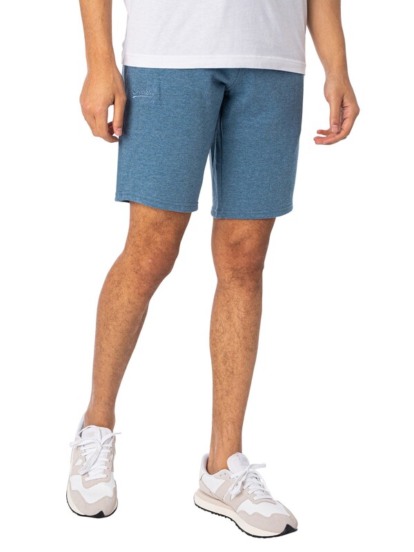 Superdry Vintage Logo Jersey Sweat Shorts - Bluestone Marl