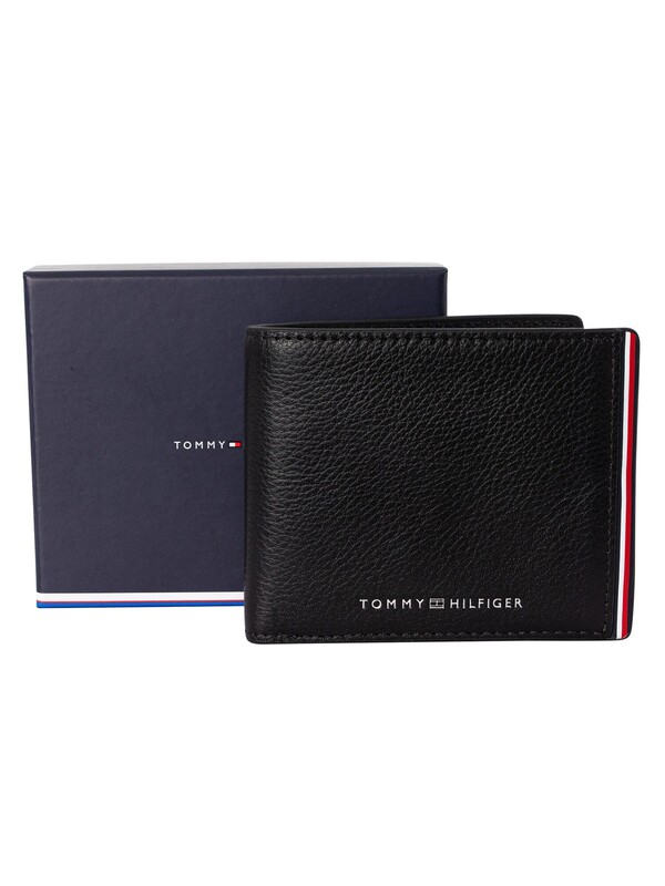 Tommy Hilfiger Corporate Mini Leather Wallet - Black