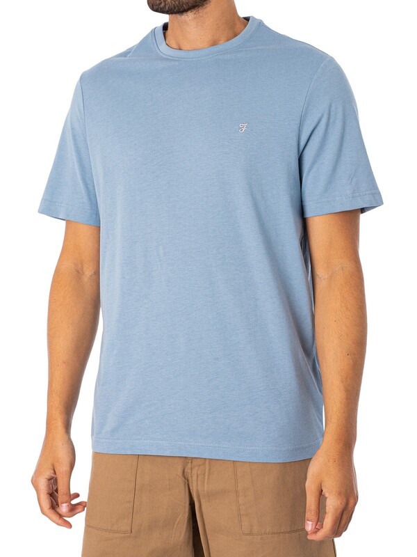 Farah Eddie T-Shirt - Faded Denim Blue