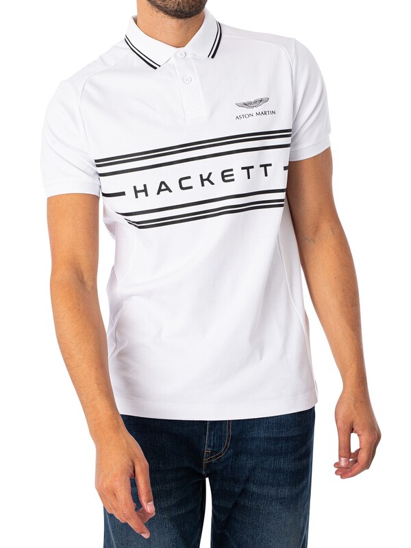 Hackett London Aston Martin Racing Chest Panel T-Shirt - White