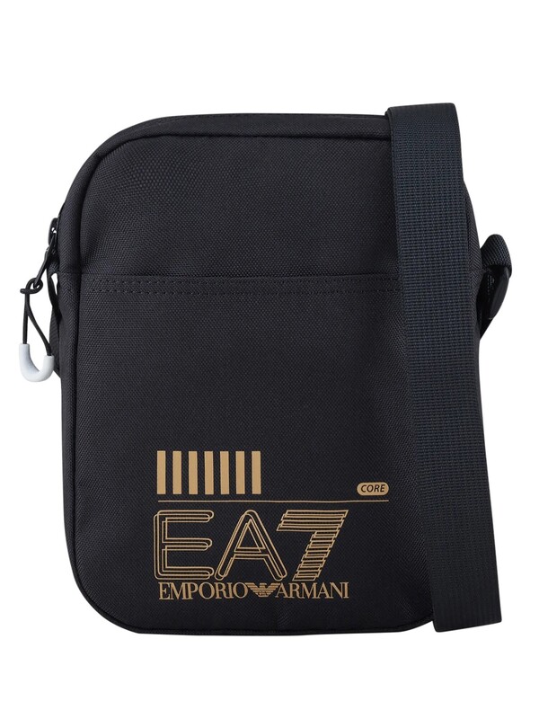 EA7 Woven Shoulder Bag - Black/Gold
