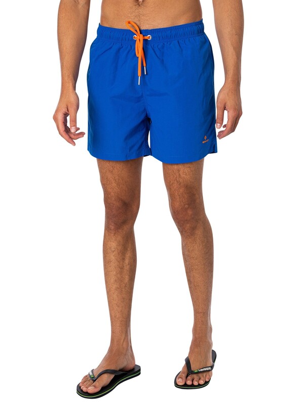 GANT Logo Swim Shorts - Natural Blue