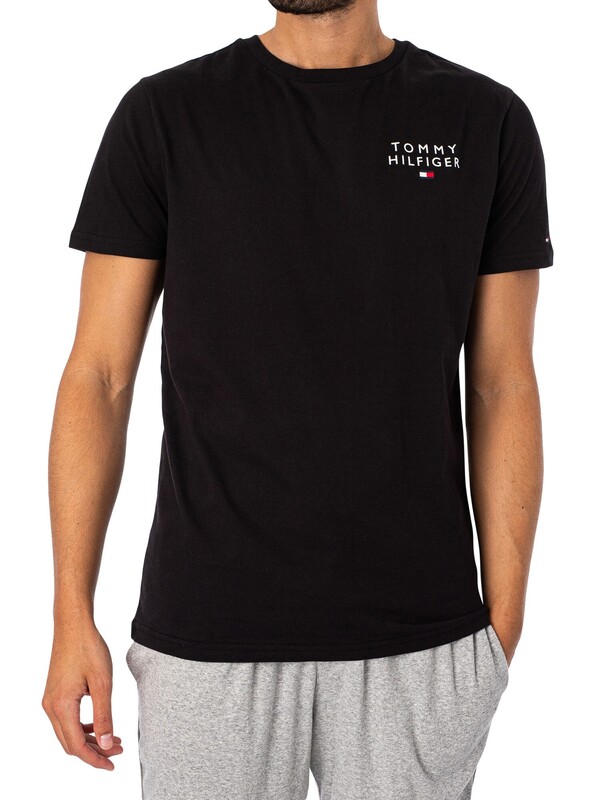 Tommy Hilfiger Lounge Chest Logo T-Shirt - Black