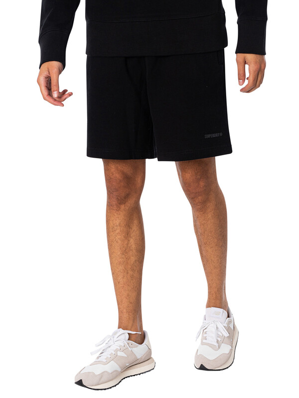 Superdry Code Essential Overdyed Sweat Shorts - Black