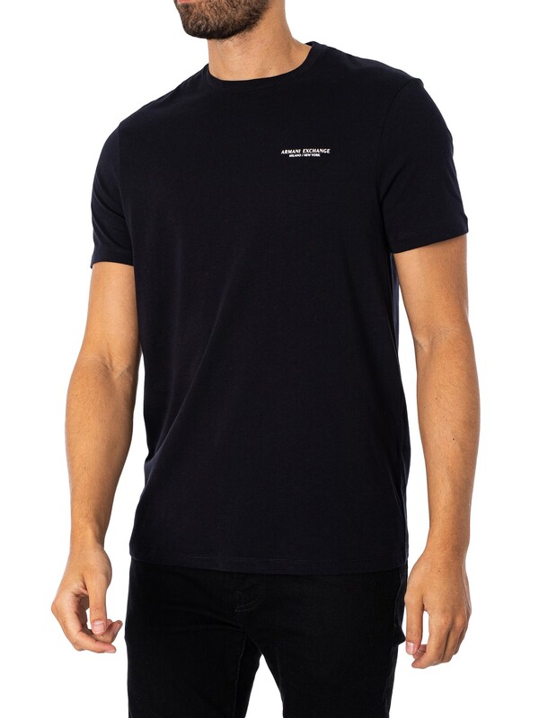 Armani Exchange Logo T-Shirt - Navy