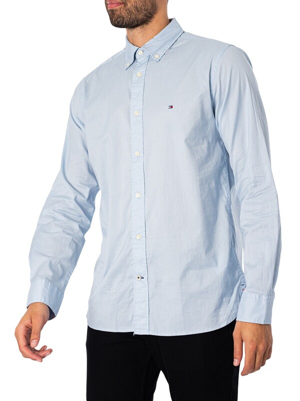 Tommy Hilfiger Core Flex Poplin Shirt - Calm Blue
