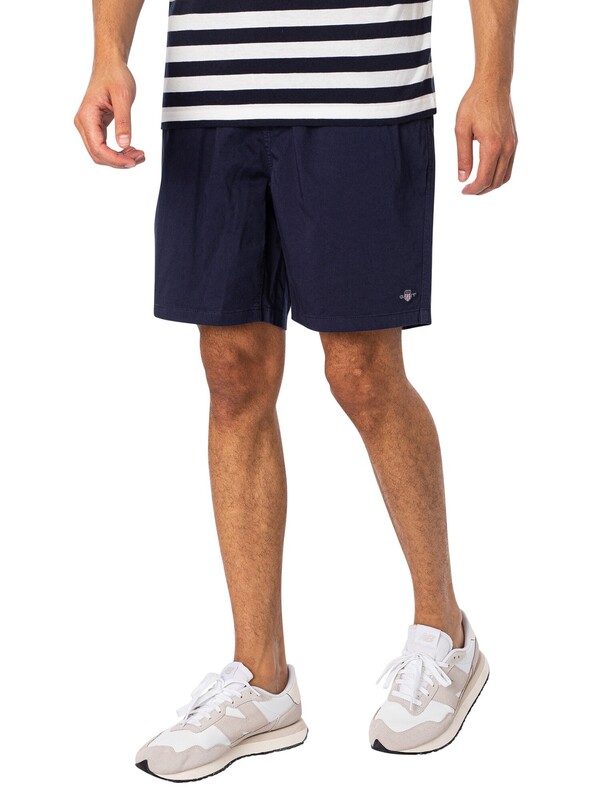 GANT Drawstring Logo Shorts - Marine