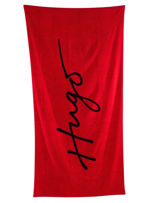 HUGO Handwritten Logo Towel - Open Pink
