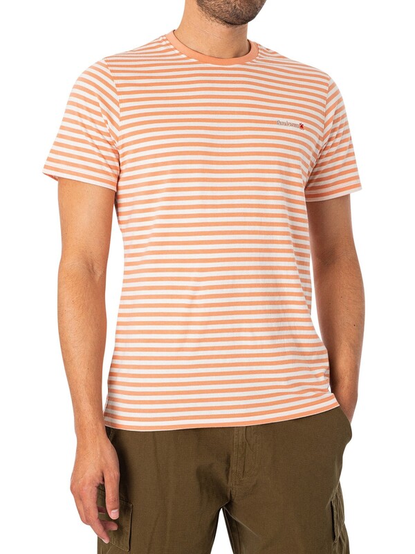 Barbour Biltin Stripe T-Shirt - Faded Orange