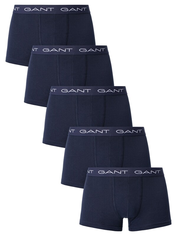 GANT 5 Pack Essentials Trunks - Marine