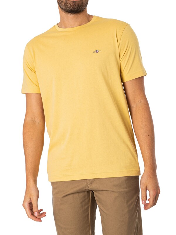 GANT Regular Shield T-Shirt - Dusty Yellow