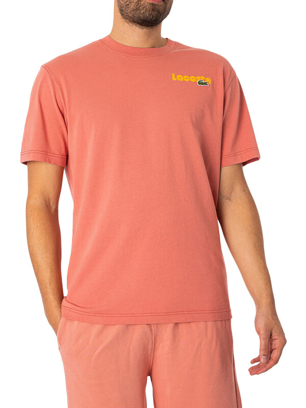 Lacoste Brand Chest Logo T-Shirt - Rose