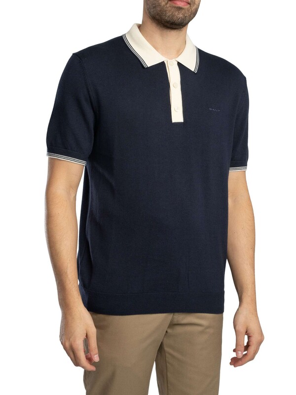 GANT Modal Blend Polo Shirt - Evening Blue