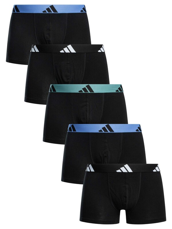 Adidas 5 Pack Active Flex Cotton Trunks - Black (Multi)