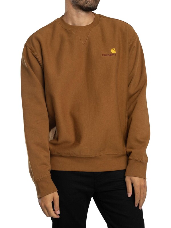 Carhartt WIP American Script Sweatshirt - Hamilton Brown