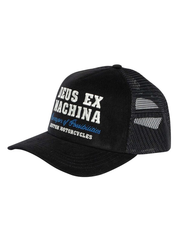 Deus Ex Machina Gumshoe Cord Trucker Cap - Black