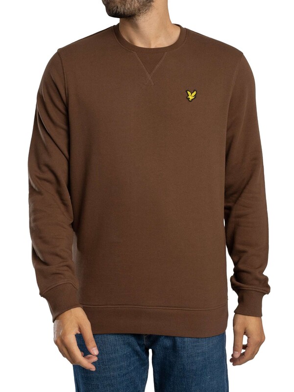 Lyle & Scott Logo Crew Sweatshirt - Bottle Brown