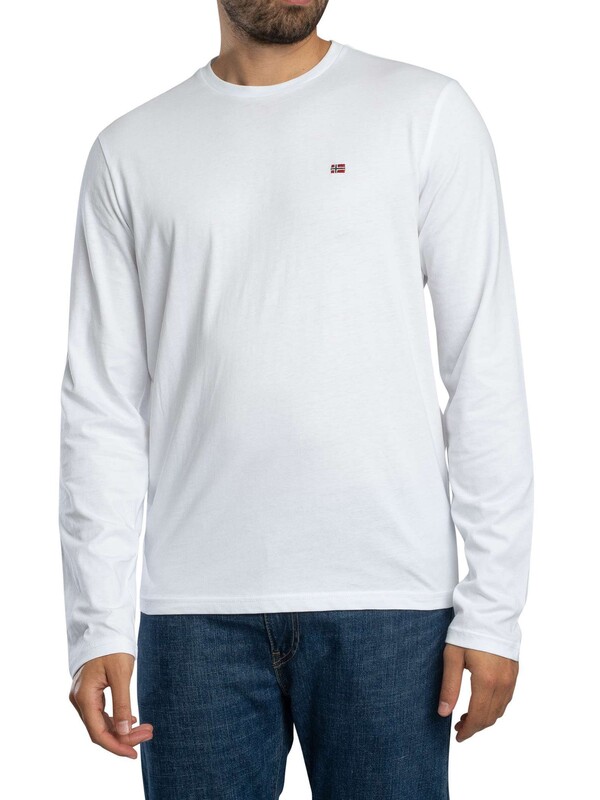 Napapijri Salis Longsleeved T-Shirt - Bright White
