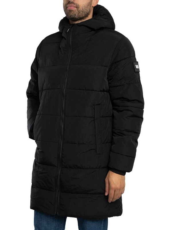 Weekend Offender Capelli Mid Length Padded Jacket - Black