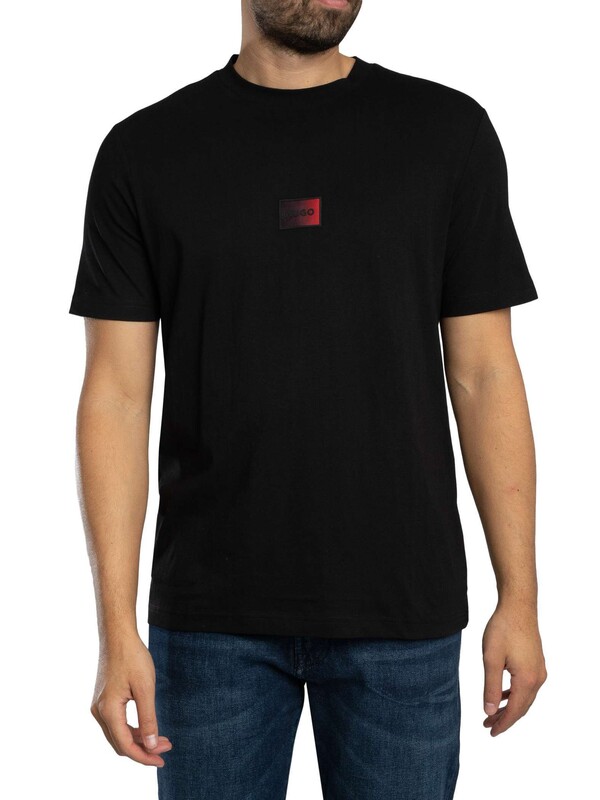 HUGO Danotie Boxed Logo T-Shirt - Black