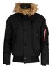 Alpha Industries Hooded Polar Jacket - Black