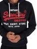 Superdry Sweat Shirt Shop Duo Pullover Hoodie - Eclipse Navy