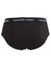 Calvin Klein 3 Pack Hip Briefs - Black/Black
