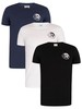 Diesel 3 Pack Crew T-Shirt - Black/Navy/White
