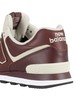 New Balance 574 Leather Trainers - Cabernet/White Munsell