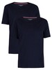 Tommy Hilfiger 2 Pack Cotton T-Shirts - Peacoat